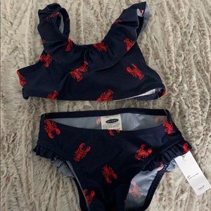 NWT Old Navy lobster 2 piece swimsuit